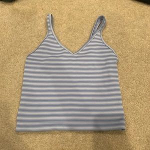 Striped blue crop top